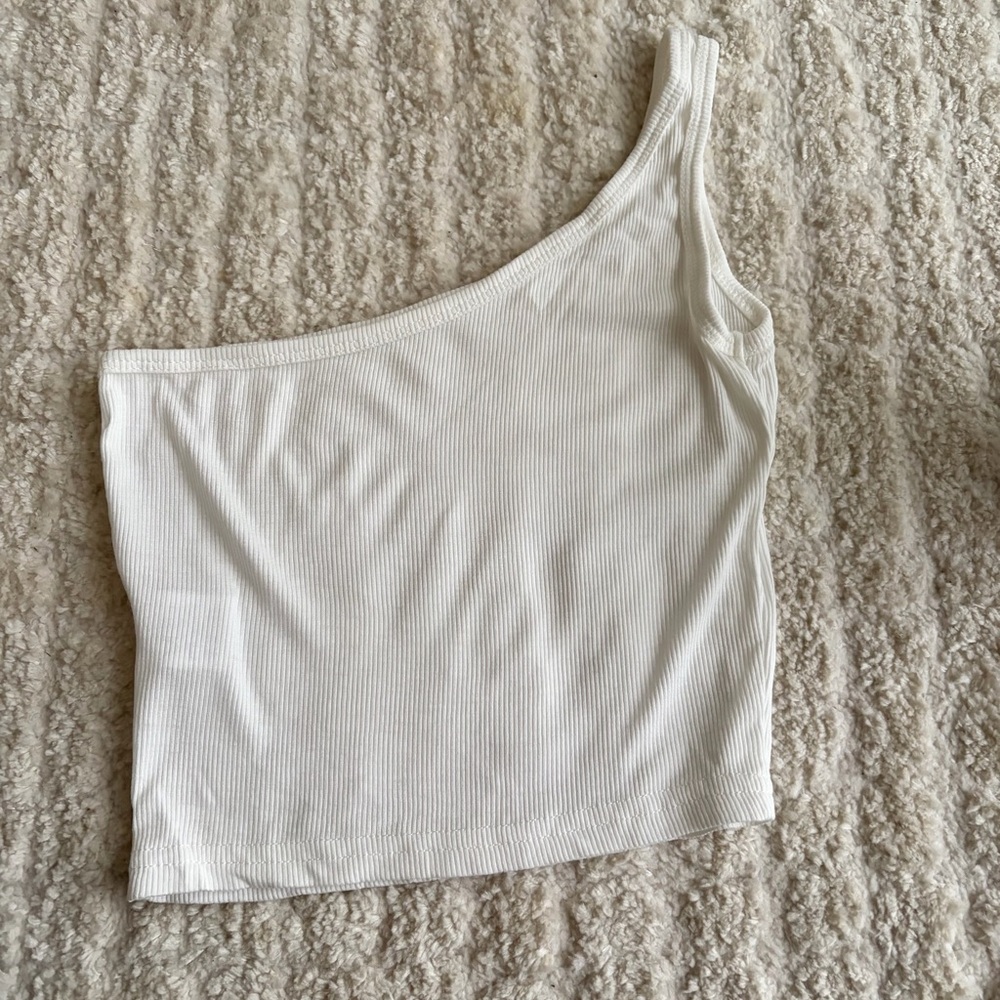 White Ribbed Top